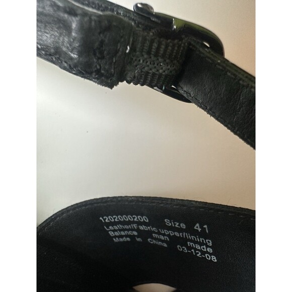 DANSKO Addison Wedge Strappy Black Patent Leather Sandals Women US 10.5-11 EU 41 - Picture 10 of 14